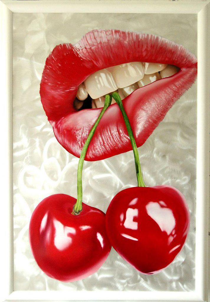 Mouth With Cherries by Tommaso Arscone